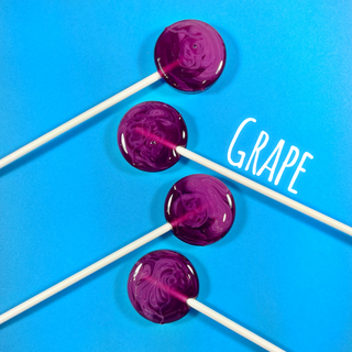 Grape: Mini Handcrafted Rainbow Lollipops